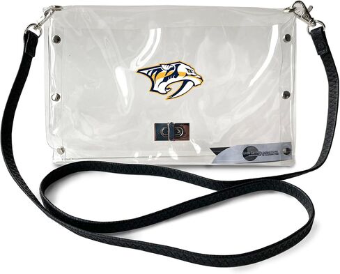 محفظة Littlearth Detroit Red Wings NHL Clear Envelope مع حزام أسود أنيق in Saudi Arabia