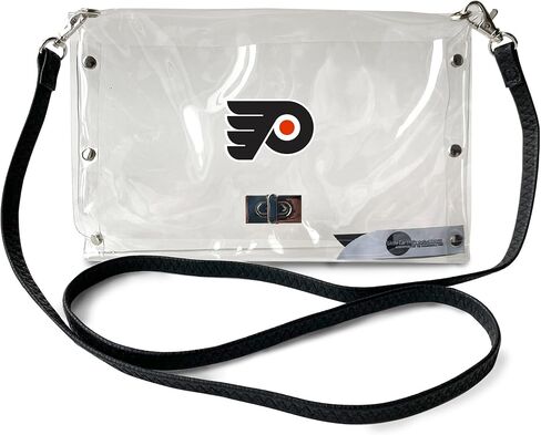 محفظة Littlearth Detroit Red Wings NHL Clear Envelope مع حزام أسود أنيق in Saudi Arabia