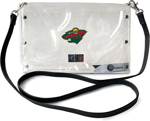 محفظة Littlearth Detroit Red Wings NHL Clear Envelope مع حزام أسود أنيق in Saudi Arabia