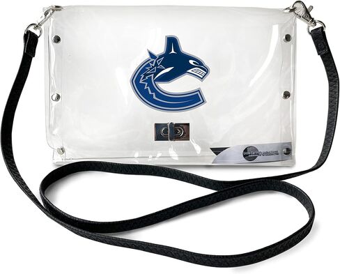 محفظة Littlearth Detroit Red Wings NHL Clear Envelope مع حزام أسود أنيق in Saudi Arabia