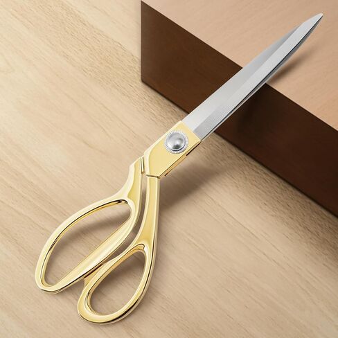 10.5in stainless steel sewing scissors, suitable for home and sewing shops, for tailoring clothing and tailoring(silvery) in Saudi Arabia