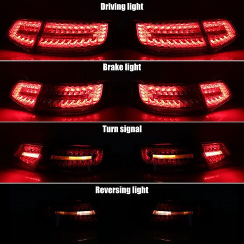 4PCS Inner Outer LED Tail Light Assembly For AUDI A6 C6 Sedan 2009 2010 2011 Rear Brake Stop Lamp Left & Right Side Set in Saudi Arabia