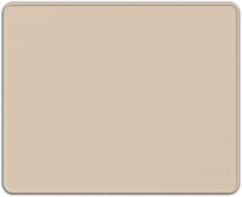Beige Mouse Pad, Mousepad with Anti-fray Stitching, Premium-Textured & Waterproof Computer Mouse Mat with Non-Slip Rubber Base, Square Gaming Mouse Pads for Laptop Office Home 10.2X 8.2 in in Saudi Arabia