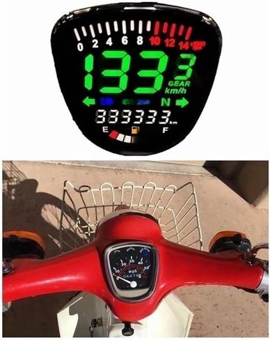 motorcycle mileometer For Super For Cub C50 C70 C90 Screen Display Dashboard Motorcycle LCD Digital Odometer Tachometer Assy in Saudi Arabia