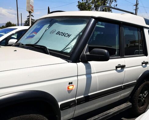 iJDMTOY مجموعة إضاءة أمامية كاملة LED ذات عدسة مدخنة كهرمانية متوافقة مع 1998-15 Land Rover Defender، 02-05 Freelander & 98-04 Discovery 2 LR2، مدعومة بـ 16-SMD LED، استبدل العلامات الجانبية OEM in Saudi Arabia