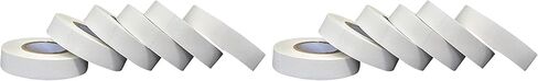 USA Made Lab Labeling Tape Multi Pack, 500" Length x 1/2" Width, 1 Inch Core [6 White Rolls] for Marking in Kuwait