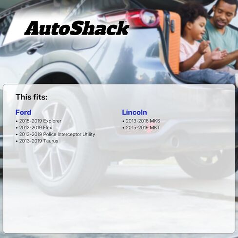 AutoShack 13.58 بوصة (345 مم) دوارات الفرامل الخلفية ذات التهوية + استبدال وسادات الفرامل السيراميكية لـ 2015-2019 Ford Explorer 2013-2019 Ford Taurus 2013-2016 Lincoln MKS 2015-2016 Lincoln MKT 6-PC طقم فرامل in Saudi Arabia