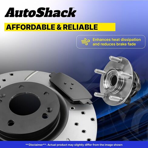 دوارات الفرامل الأمامية والخلفية المحفورة والمشقوقة من AutoShack، وسادات فرامل سيراميك ممتازة، استبدال مجموعة محور العجلة لسيارة شيفروليه إكوينوكس V6 FWD المطلية بالكهرباء، مجموعة فرامل مكونة من 16 قطعة ShadowGuard in Saudi Arabia