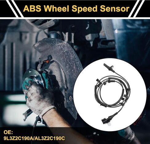 ABS Wheel Speed Sensor ABS Sensor Anti-Lock Braking System Sensor No.9L3Z2C190A/AL3Z2C190C for Ford F-150 2009-2010 1 Pc Rear Right in Saudi Arabia