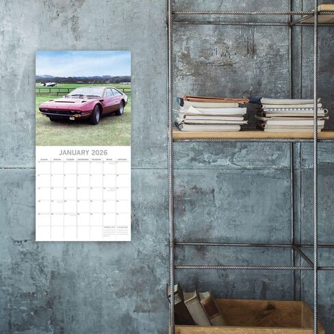 Gifted Stationery Co, Lamborghini 2026 Wall Calendar, 12'' X 12'', 16-Month Calendar with Stapled Binding in Saudi Arabia