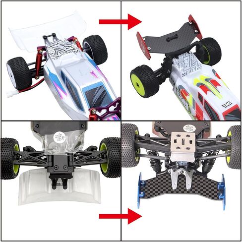 Lightweight Carbon Fiber RC Tail Wing Aluminum RC Rear Wing for Losi 1/24 Micro-B 2WD Buggy High-Performance Upgrade Parts (Blue) in Saudi Arabia