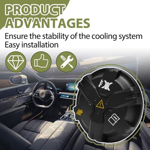 Coolant Expansion Tank Cap Compatible with BMW 2.0L/3.0L Models 2019-2025 Including 230i 330e 330i M2 M340i X4 Z4 Replaces 17138665638 17-13-8-665-638 in Saudi Arabia