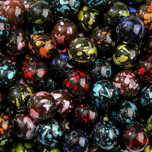 20mm Acrylic Beads 180pcs Cube Chunk Bubblegum Bead Multicolor Beadable Pen Ball Beads for Pen Bag Jewelry Making Necklace Bracelets (Transparent&Color) in Saudi Arabia