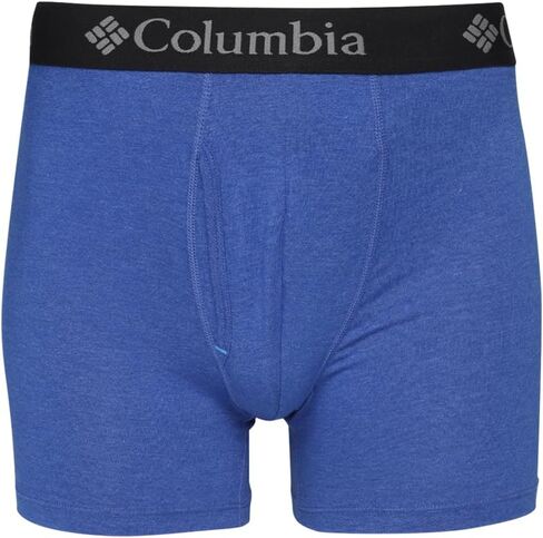 Columbia Men's Performance Cotton Stretch Boxer Brief-3 Pack, Black/Grey/Navy, Medium in Saudi Arabia