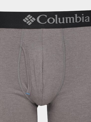 Columbia Men's Performance Cotton Stretch Boxer Brief-3 Pack, Black/Grey/Navy, Medium in Saudi Arabia