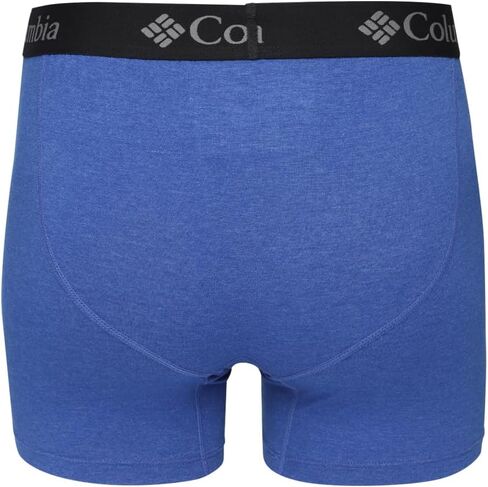 Columbia Men's Performance Cotton Stretch Boxer Brief-3 Pack, Black/Grey/Navy, Medium in Saudi Arabia
