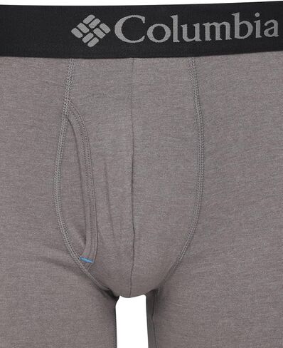 Columbia Men's Performance Cotton Stretch Boxer Brief-3 Pack, Black/Grey/Navy, Medium in Saudi Arabia