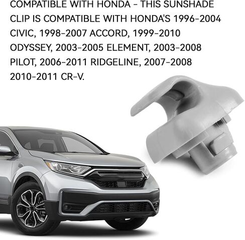 2 قطعة مشابك حاجب الشمس للسيارات، خطاف مشبك حاجب لسيارة Honda Accord Civic Odyssey CRV Pilot حاجب الشمس، مشابك تثبيت شماعات استبدال الملحقات 88217S01A01ZA 88217S04003ZA (رمادي) in Kuwait