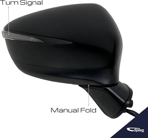 Spieg Passenger Side Mirror for 2016-2021 Mazda CX-3 Blind Spot Monitoring BSM Power Adj Heated Manual Fold Turn Signal Light Paint to Match 7 Pins Right in Kuwait