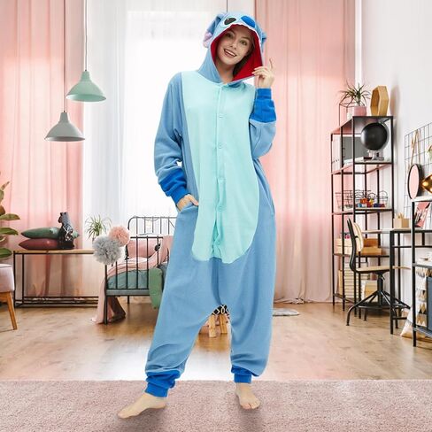 DreamJ Animal Onesies Adult Halloween Costume Halloween Onesie Cosplay Halloween Pajamas Women Men in Kuwait
