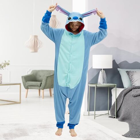 DreamJ Animal Onesies Adult Halloween Costume Halloween Onesie Cosplay Halloween Pajamas Women Men in Kuwait