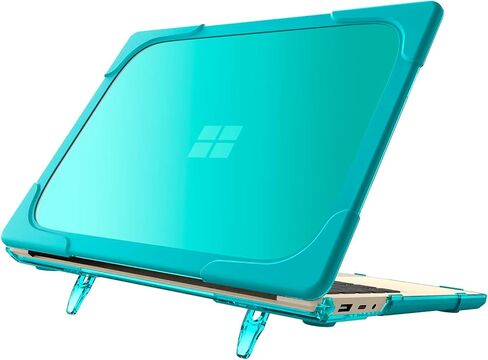 حافظة متينة لجهاز الكمبيوتر المحمول Microsoft Surface 5 4/3 15 بوصة (الموديلات: 1872/1873/1953/1979)، غطاء حماية صلب نحيف شديد التحمل مقاوم للصدمات مع مساند قابلة للطي (أزرق) in Kuwait