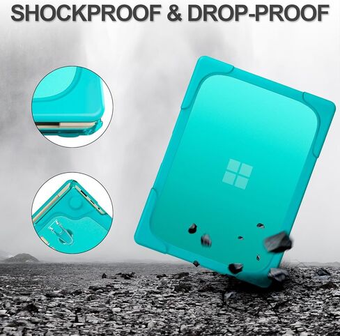 حافظة متينة لجهاز الكمبيوتر المحمول Microsoft Surface 5 4/3 15 بوصة (الموديلات: 1872/1873/1953/1979)، غطاء حماية صلب نحيف شديد التحمل مقاوم للصدمات مع مساند قابلة للطي (أزرق) in Kuwait