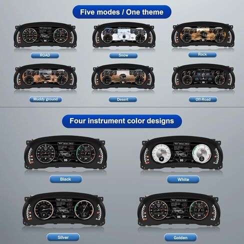 شاشة عرض مجموعة الأدوات الرقمية لسيارة Jeep Wrangler JK 2011-2017 ترقية عداد السرعة، شاشة HD 12.3 بوصة 1920*720، تمهيد سريع 2S، التوصيل والتشغيل، تثبيت غير مدمر، ترقية OTA in Saudi Arabia