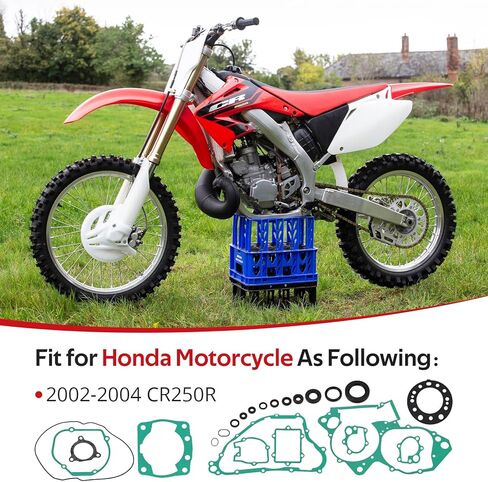 JAVIK Complete Top and Bottom End Engine Gasket Oil Seal Kit for Honda CR250R 2002-2004 O.E.M# 14132-KZ3-L20 in Saudi Arabia