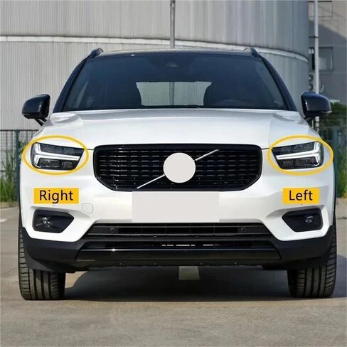 Compatible For Volvo XC40 2020 2021 2022 Car Accessories Transparent Lampshade Headlamp Cover Headlight Shell Lens(Right) in Saudi Arabia
