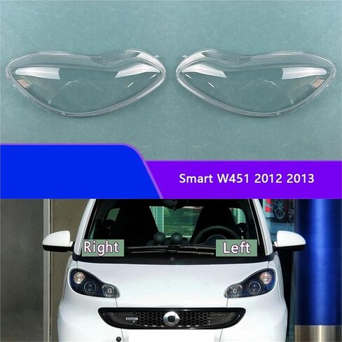Front Headlamp Cover Headlight Shell Compatible For Mercedes-Benz Smart W451 2012 2013 Transparent Lampshade Lens(Right 1PCS) in Saudi Arabia