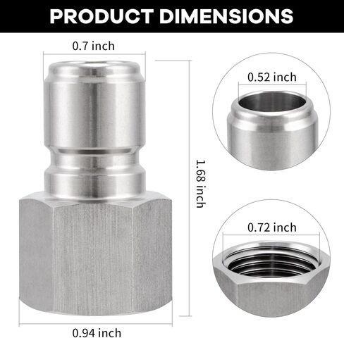 مجموعة قطع الاتصال السريع من الفولاذ المقاوم للصدأ، مجموعة موصلات تخمير منزلية 1/2 بوصة (ذكر بارب/أنثى MPT) in Kuwait
