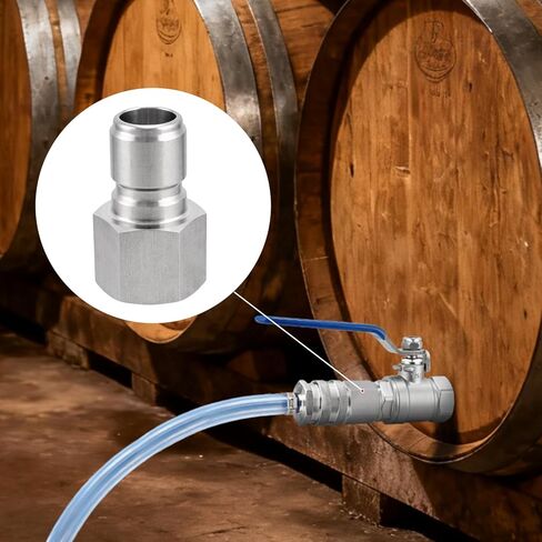 مجموعة قطع الاتصال السريع من الفولاذ المقاوم للصدأ، مجموعة موصلات تخمير منزلية 1/2 بوصة (ذكر بارب/أنثى MPT) in Kuwait