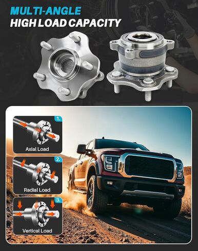 زوج 513121 مجموعة محور العجلة الأمامية المتوافقة مع Chevy Impala Lucerne Venture، لكاديلاك DTS Eldorado Deville Seville لـ Buick Century Regal، لبونتياك مونتانا جراند بريكس، 5 عروة مع ABS in Kuwait