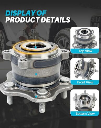 زوج 513121 مجموعة محور العجلة الأمامية المتوافقة مع Chevy Impala Lucerne Venture، لكاديلاك DTS Eldorado Deville Seville لـ Buick Century Regal، لبونتياك مونتانا جراند بريكس، 5 عروة مع ABS in Kuwait