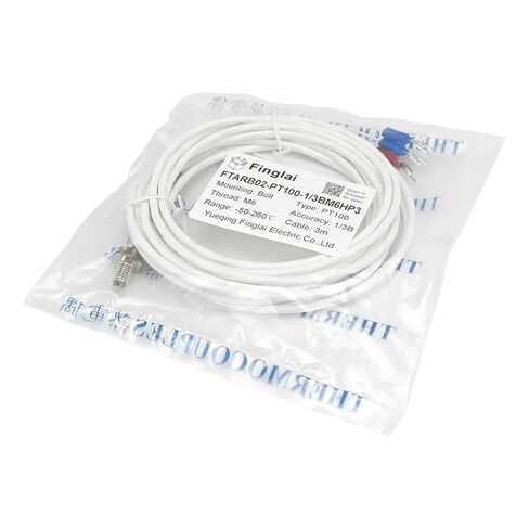 FTARB02 PT100 Type M6 Bolt Head Spring Protected 3 metres FEP Cable RTD Screw Temperature Sensor(A Grade) in Saudi Arabia