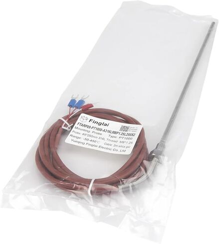FTARP09 PT1000 Type 2m Silica Gel Cable 316L Probe Head RTD Temperature Sensor M8 Thread(150mm) in Saudi Arabia