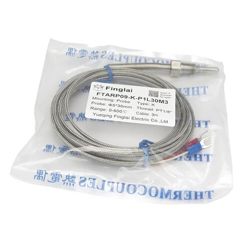 FTARP09 K Type 30mm Probe Length 3 metres Cable thermocouple Temperature Sensor PT1/8 3/8 Thread(PT1 8) in Saudi Arabia
