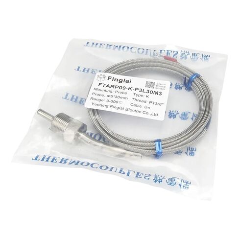 FTARP09 K Type 30mm Probe Length 3 metres Cable thermocouple Temperature Sensor PT1/8 3/8 Thread(PT1 8) in Saudi Arabia
