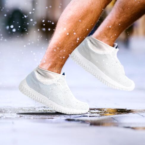 Gadpiparty 2 Pairs Waterproof Shoe Covers Silicone Non Slip Shoe Covers Non-Slip Outdoor Overshoes Galoshes Protectors Rain Overshoes for Men and Women Outdoor Cycling Camping (L, 40-45) in Kuwait