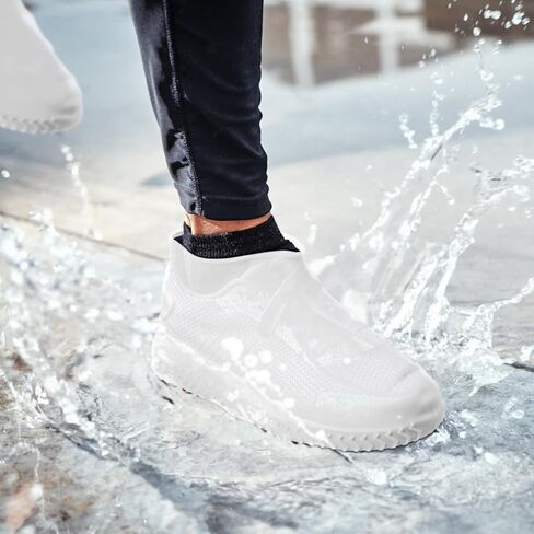 Gadpiparty 2 Pairs Waterproof Shoe Covers Silicone Non Slip Shoe Covers Non-Slip Outdoor Overshoes Galoshes Protectors Rain Overshoes for Men and Women Outdoor Cycling Camping (L, 40-45) in Kuwait