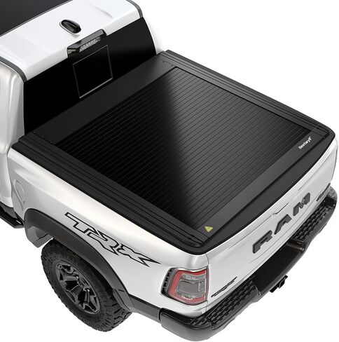Retractable Hard Tonneau Cover Fits 2009-2025 Dodge Ram 1500 5'7" (67.4") Truck Bed (incl. New Body & Classic) | No Fit W/RamBox or Stepside Model | BY22D | in Saudi Arabia