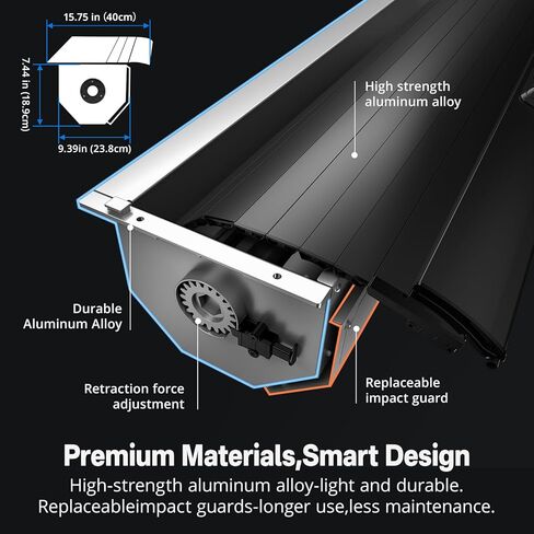 Retractable Hard Tonneau Cover Fits 2009-2025 Dodge Ram 1500 5'7" (67.4") Truck Bed (incl. New Body & Classic) | No Fit W/RamBox or Stepside Model | BY22D | in Saudi Arabia