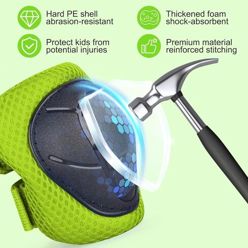 Kids/Youth Knee Pads and Elbow Pads Set with Wrist Guard 3 in 1 Kids Protective Gear Set for Kids 3-14 Years for Skateboard Roller Skating Skiing Rollerblading Cycling BMX Biking Running Scooter in Kuwait