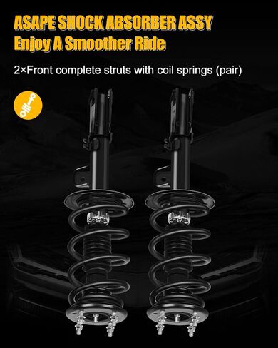 Front Complete Strut Coil and Spring Assembly Fits for 2016-2017 for Ford for Explorer 2.3L, 2013-2017 for Ford for Explorer 3.5L, Struts Shocks Kit Replace 172730 in Saudi Arabia