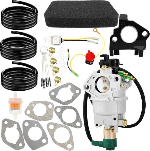 100340 Carburetor Compatible with Champion CPE Generator 5000 5400 5500 6500 6875 7000 Watt 337cc 389cc Huayi P-27-2H P27-1D 188.131000.02 46.131000.20 46.131000.21 ST182FD-1133000-A ST190FD in Saudi Arabia