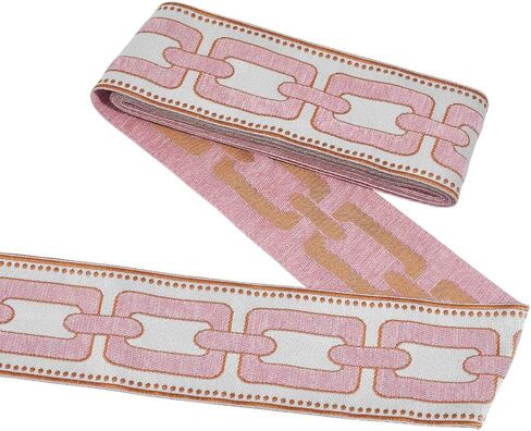 PH PandaHall 5.5Yard Embroidered Drapery Trim 3.6inch Wide Geometric Ribbon Polyester Jacquard Grid Ribbon Blue Drapery Banding Trim Tape for Drapes Curtain Banding Sewing Clothing Decor in Saudi Arabia
