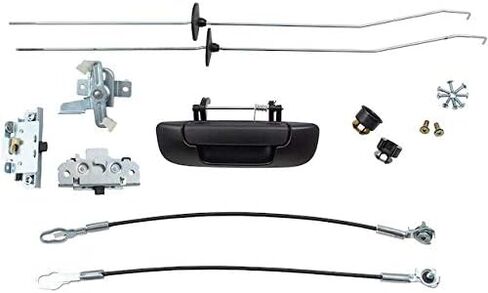 مزلاج الباب الخلفي ومجموعة المقبض مع الأجهزة - متوافق مع 2002-2008 دودج رام 1500 in Saudi Arabia
