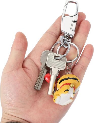 MECCANIXITY Car Key Chain, Detachable Leather Keychain Stainless Steel Buckle Keys Holder with Rings for Men and Women in Saudi Arabia