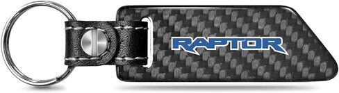 iPick Image for - Ford F-150 Raptor in Blue 100% Real Carbon Fiber Blade Style with Black Leather Strap Key Chain in Saudi Arabia